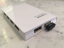 Wifi Adapter goes into one of the POWERED ports.